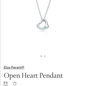 Tiffany open heart pendant